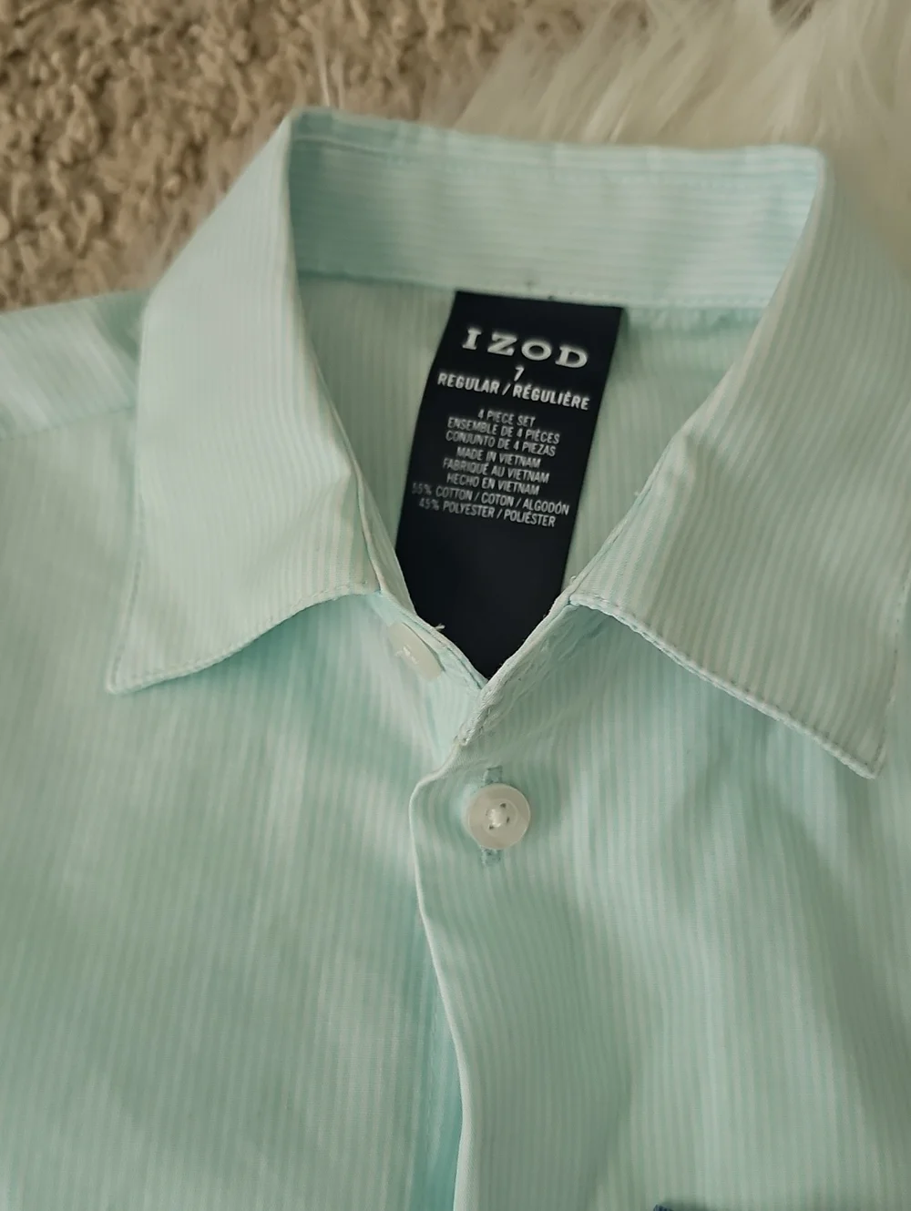 Boys Size 7 Izod Suit With Tie Vest